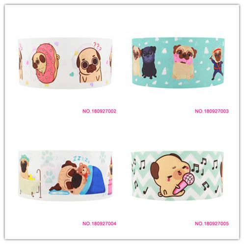 ribbon 22mm 180927002 cartoon printed grosgrain ribbon webbing 50yards/roll for hair tie free shipping can custom 16mm 25mm 38mm 50mm 75mm