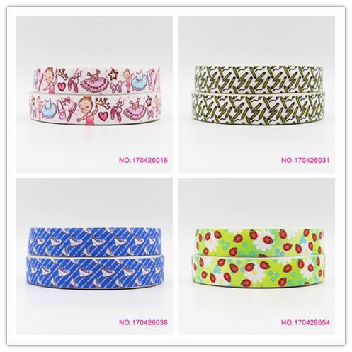 ribbon 22mm 170426016 cartoon printed grosgrain ribbon webbing 50yards/roll for hair tie free shipping can custom 16mm 25mm 38mm 50mm 75mm