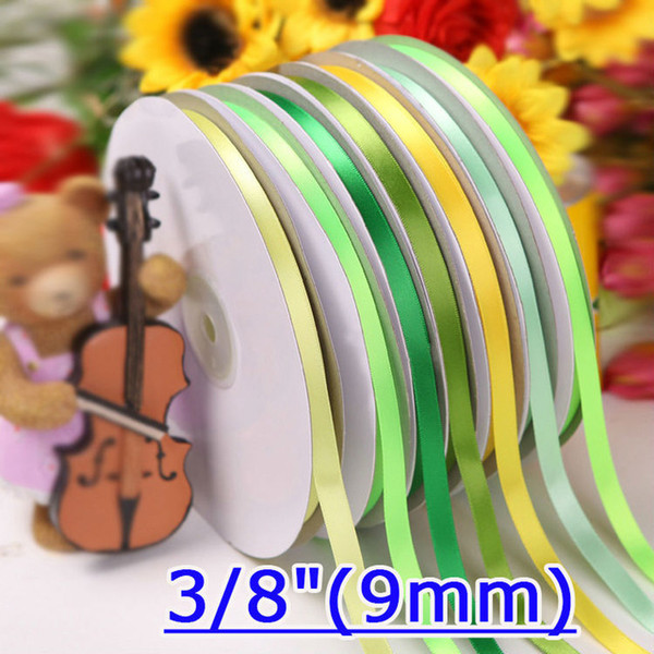 [RibbonBuy] Single Face Satin Ribbon 9mm fita de cetim DIY Ribbon 100yard/lot Free shipping