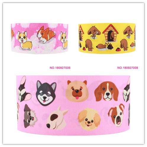 ribbon 22mm 180927006 cartoon printed grosgrain ribbon webbing 50yards/roll for hair tie free shipping can custom 16mm 25mm 38mm 50mm 75mm