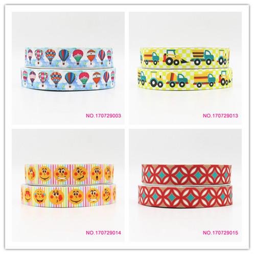 ribbon 22mm 170729002 cartoon printed grosgrain ribbon webbing 50yards/roll for hair tie free shipping can custom 16mm 25mm 38mm 50mm 75mm