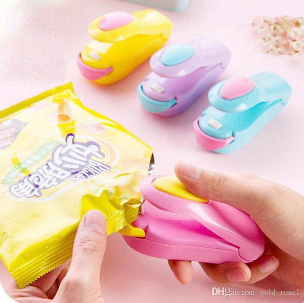 Magic cute mini heat sealing mashine impluse sealer seal packing plastic bag kit tools free shipping