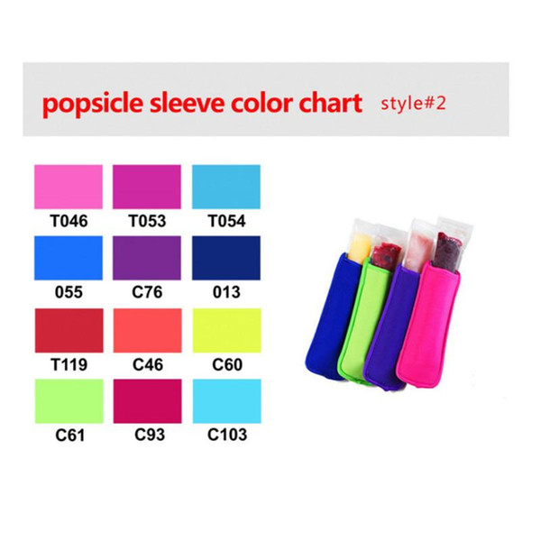 Neoprene Popsicle Holder Solid Colors Pop Ice Sleeve Freezer Edge Covering 18cm*6cm Summer Ice Cream Beach Kitchen Tools For Kids New