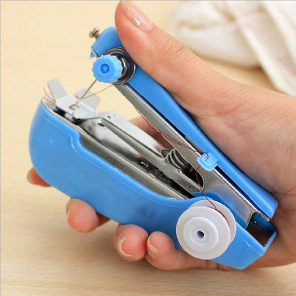 1pcs Mini Manual Sewing Machine Cloth Fabric Handy Needlework Simple Operation Portable Handheld Stitch Sew Tool