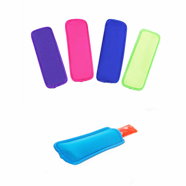 Neoprene Popsicle Holder Food Grade Pop Ice Sleeve Freezer Edge Covering 18*6cm Summer Ice Cream Beach Kitchen Tools For Kids New C7909