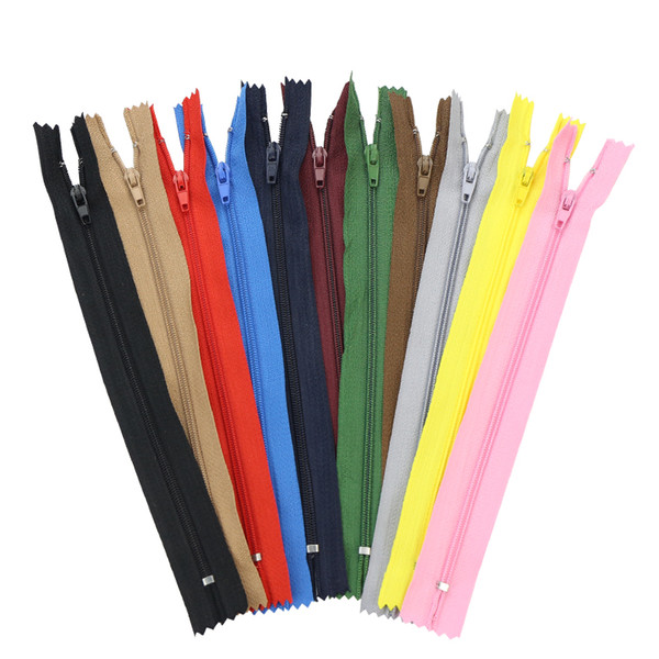 20 Pcs 3# 20cm Color closed tail Nylon Coil Zippers Tailor for Trousers Clothing Garment Sewing Handcraft DIY Accessories