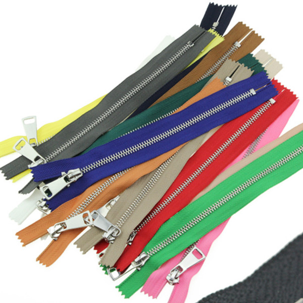 10pcs/lot 22-color Metal Zipper Close End Black 60cm for Sewing Accessories Shoes Pants Bright Colored Bags Tailor Tools