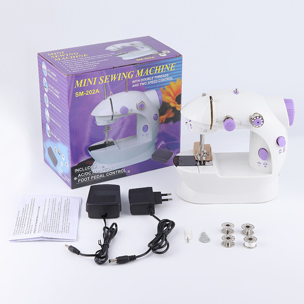 Mini Sewing Machine Home Use Fashion Multi Function Electric Sewing Machine with Double Threads and Two Speed Control
