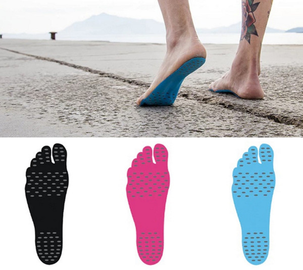 Kids Nakefit Adhesive Shoes Waterproof Foot Pads Stick On Soles Flexible Feet Protection Sticker Soles Shoes For Beach Pool