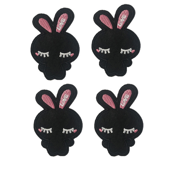 10PCS DIY Shy Rabbit embroidery patches for clothing embroidery applique iron on patches Tools sewing accessories badge stickers on clothes
