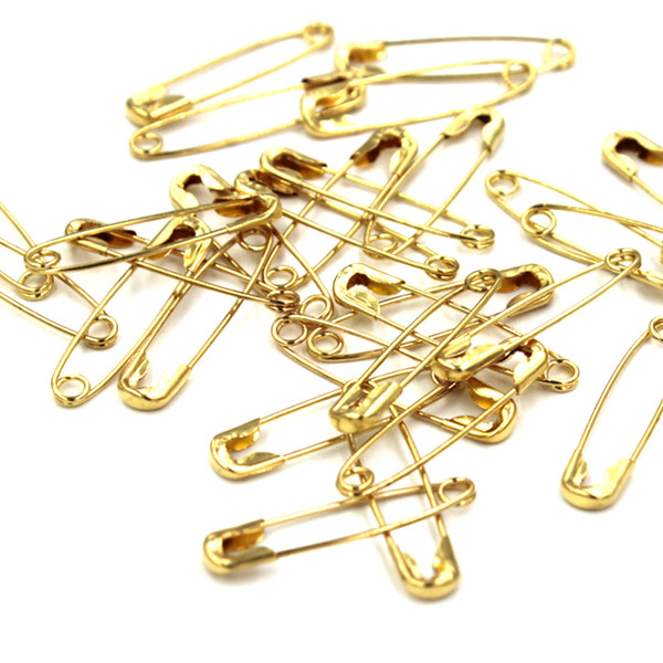 1700pcs high quality safety pin gold silver bronze black safety pins for garment tags pins length (19mm)