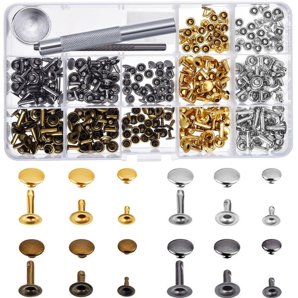 180set Repairing DIY Button Fastener Metal Rivets Fixing Tools Snaps Craft Kit Leather