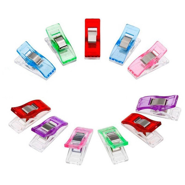 Plastic clip sheath Diy candy colors sewing tools supplies work bias tape case foot accessories for 9 colors