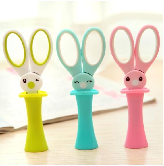 Magic rabbit cutting knife student diy stainless steel scissors multipurpose office paper cutted knife tool randomly colors send