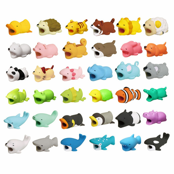 36 styles Cartoons Animal Data Line Protector Dogs Cats Cute Winder Organizer for iphone Data Line Protection Phone Accessories