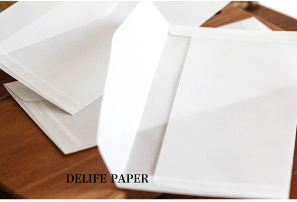 Blank translucent paper envelope creative Europe and America friend family gift envelope thick 3/5 envelopes