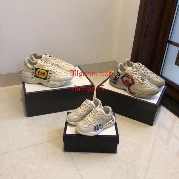high end kids Daddy shoes Embroidery running Cotton Unisex trainer