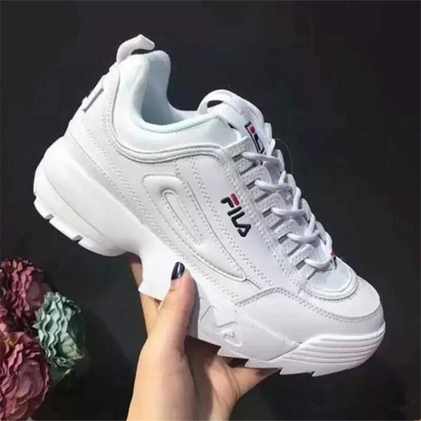 New Branded FILA Children Running Shoe Classic Design Baby Kids Sports Shoes White Casual Sneakers Athletic Trainers