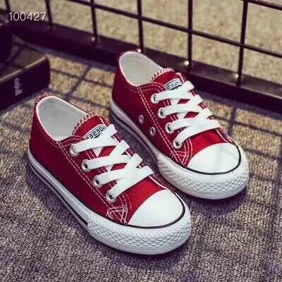 Kids Designer Shoes 2019 New Fashion Solid Color Canvas Shoes Casual Classic Logo Board Trend High Shoe Teens Boys Girls 4 Style