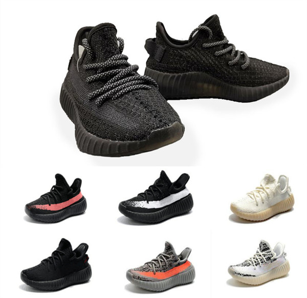 2019 Baby Kid Clay V2 Running Shoes Kanye West Blakc Static 3M Reflective Zebra Beluga 2.0 Boy Girl Sport Sneakers