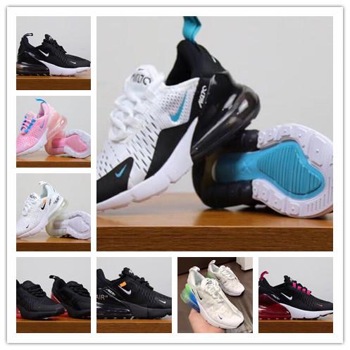 2019 Newest 27C air Cushion Knit Breathable Children Running shoes boy girl young kid sport Sneaker size 28-35