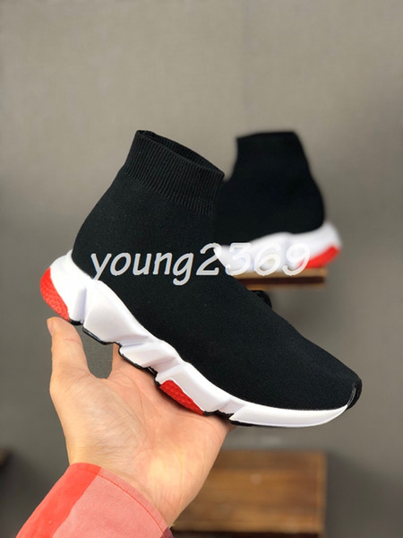 Speed Trainer designer Big Kids Running Shoes Children Boys Girls youth Sneakers Trainers Luxury Toddlers Sports Sock Shoes Boots Size 24-35