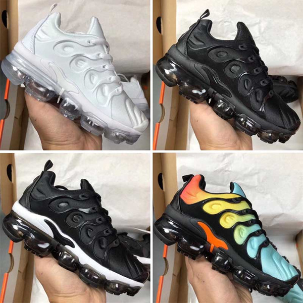 New Kids TN Plus Baby Boy Girl Children Athletic Shoes Fashion Designer Sneaker outdoor Black White Multi Camouflage Running Shoes Eur28-35