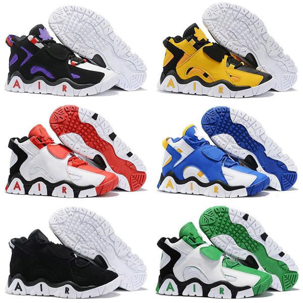 2019 New Air Barrage Mid QS Scottie Pippen Basketball Shoes Hyper Grape Purple Raptors Black White Yellow Kids Mens Shoes Designer Sneakers