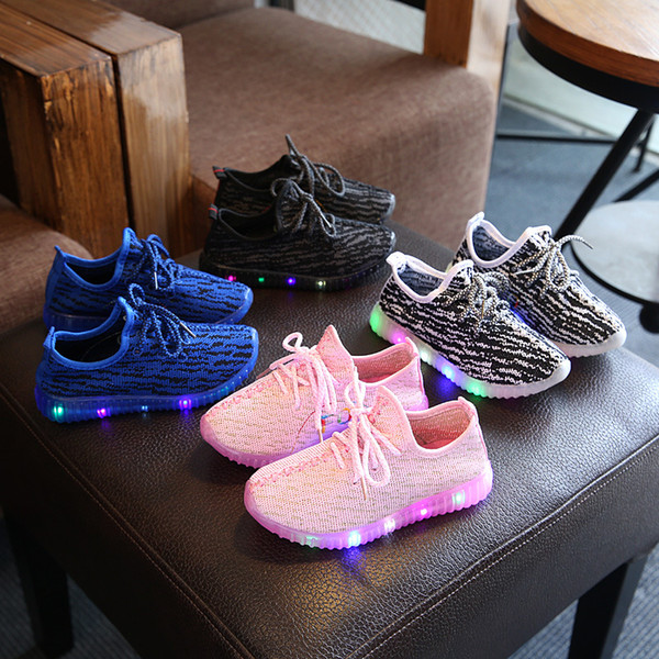 Spring Autumn Children Light Sport Shoes Baby Boys Girls Led Luminous Shoes Kids Sneakers Breathable Running Shoes