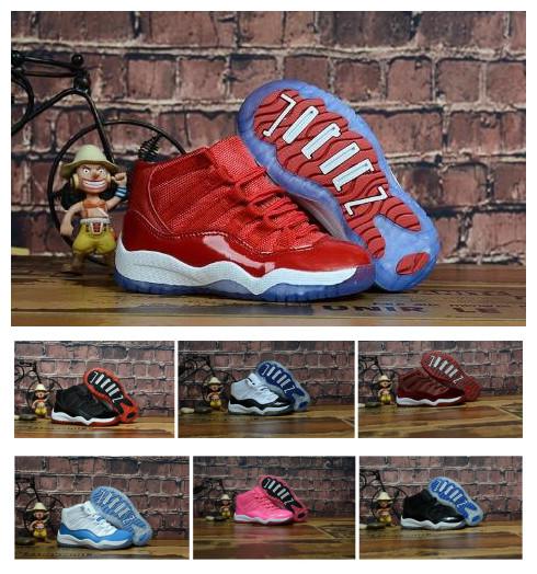 Baby Kids 11 11s Shoes Bred Concord Space Jam Pink Gym Red Legend Blue 11 Shoes Sneakers Gift For Boys Girls With Box