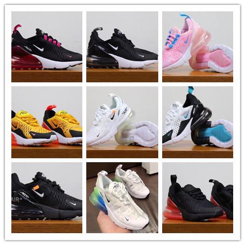 2020 Newest 27C air Cushion Knit Breathable Children Athletic Running shoes boy girl young kid sport Sneaker size 28-35