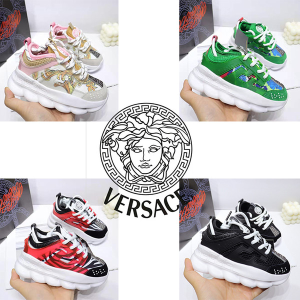 Hot sale Chain Reaction kids Luxury Designer Casual Shoes baby boys Fashion sneaker mix brand Multi Clash Animalier outdoor Shoes 26-37