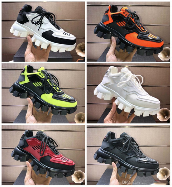 1Arrival Men's Cloudbust Thunder Knitted Sneakers Luxury Oversized Sneakers Light Rubber Sole 3D Sneakers Ladies Large Size Three