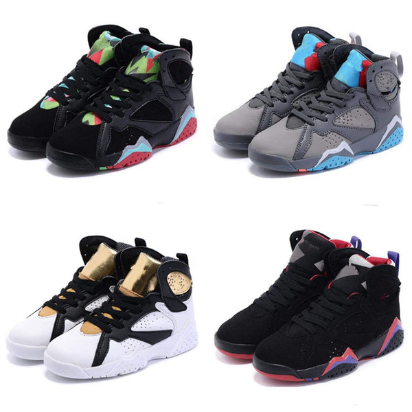 New Kids black Jumpman 7s Basketball Shoes youth Sports Shoes big Boys red 7 Sneakers Children EU size 28-35 Chaussures de basket Enfant