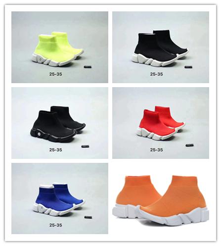 2019 Designer Kids Knitted Socks Sports Shoes Casual Elastic Sneakers For Boys Girls designer shoes