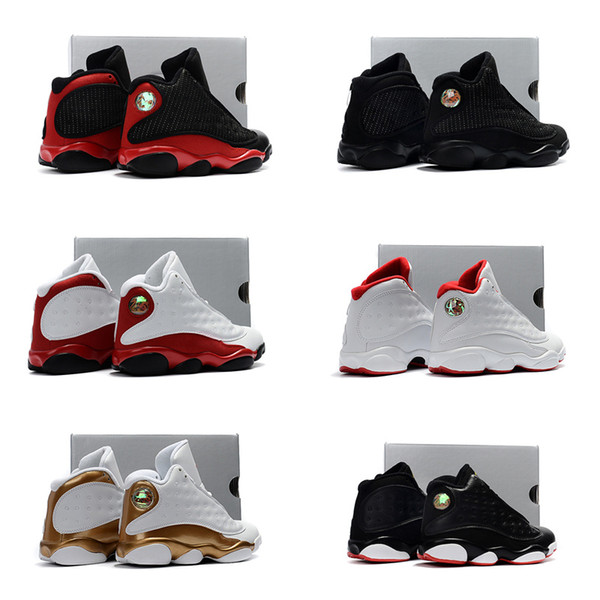 Infant Black Boy & girl 13s Bred History of Flight Kids basketball shoes HOF children athletic sports boy girl sneakers size 28-35