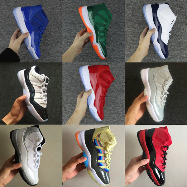 2019 New Concord High 45 11 XI 11s Baby Kids Men Retro Basketball Shoes Women Cap Gown PRM Heiress Gym Red Chicago Tint Space Jams