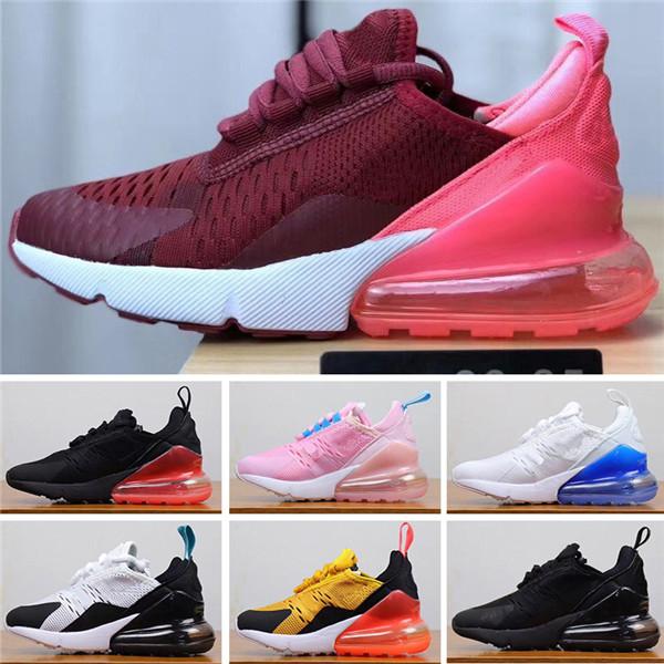 2019 Kids Athletic Shoes Children 27c Basketball Shoes Wolf Grey 270s Toddler 270 Sport Sneakers for Boy Girl Toddler Chaussures Pour Enfant