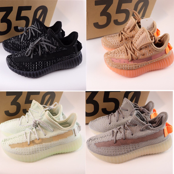 True Form Infant 350 v2 Hyper space Kids Running shoes Clay Kanye West Fashion toddler trainers big small boy girl Children Toddler sneaker