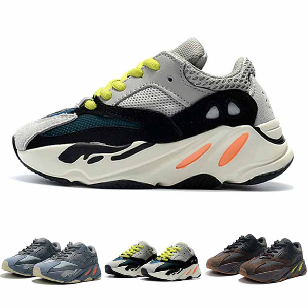 Kids Shoes Wave Runner 700 Kanye West Running Shoes Boy Girl Trainer Sneaker Sport Shoe Children Athletic Shoes With Box