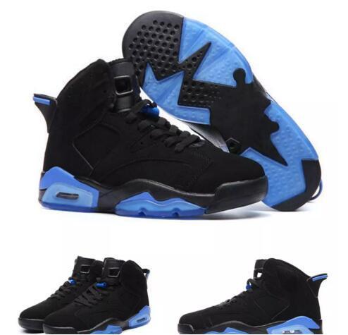 2017 New arrival 6s UNC Kids Basketball Shoes black and blue high quality 6s Men Kids sport shoes Sneakers Size 36-47 Kids