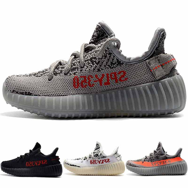 Kids Shoes 350 Beluga 2.0 Running Shoes Kanye West V2 Zebra Sneakers Athletic Shoes Baby Boy Girl Sports Sneakers Black Red Grey Orange