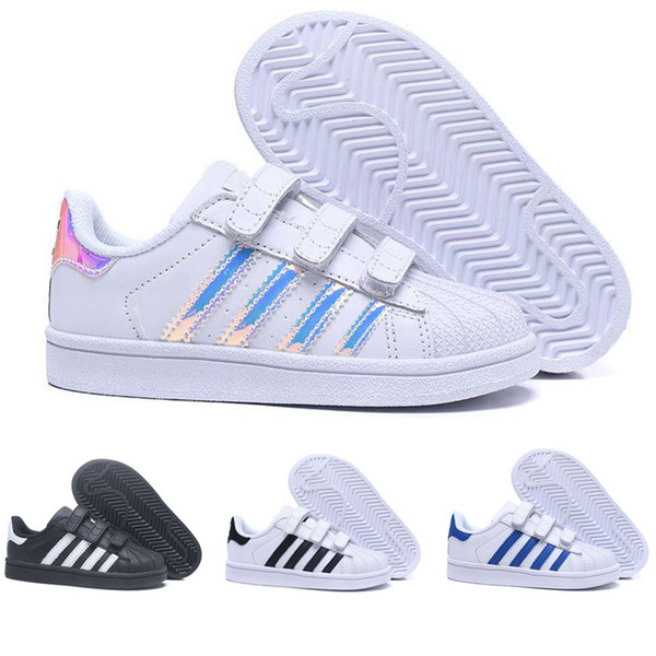 Brand Children Superstar shoes Original White Gold baby kids Superstars Sneakers Originals Super Star girls boys Sports kids shoes 24-35