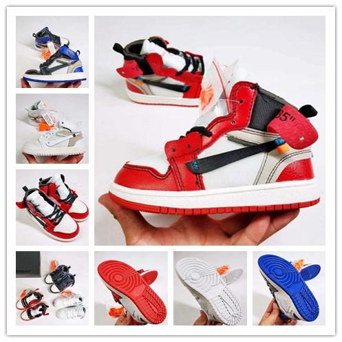 Luxury designer Kids 1s Space Jam Bred Concord Gym Red off Basketball Shoes Children Boy Girls youth white Midnight Navy Sneakers Toddlers