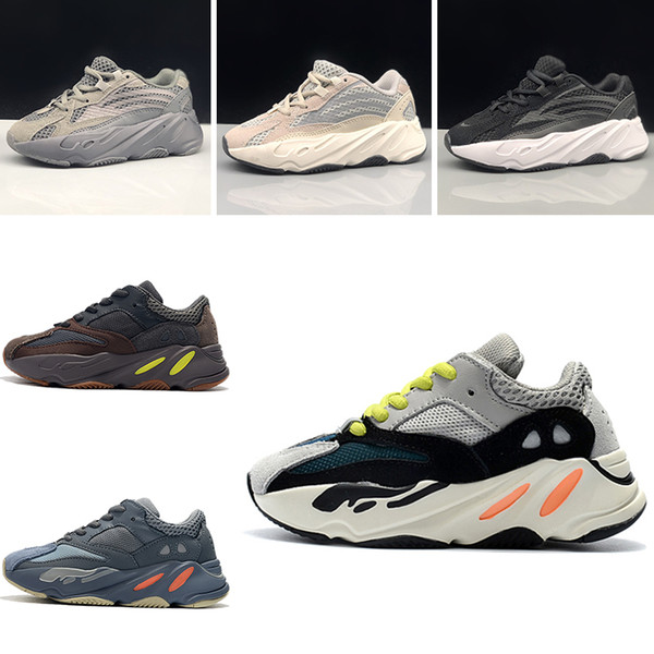 Kids Running Shoes Kanye West Wave Runner 700 Youth Sply 700 Sports Sneakers Children's Basketball Shoes Casual Toddler Shoe With Box