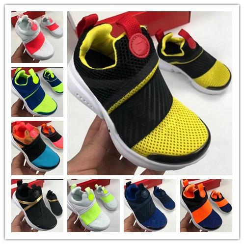 2019 designer kids Presto Running Shoes Children boy girls Prestos yellow black gold Outdoor toddler Jogging Trainers Sports Sneakers