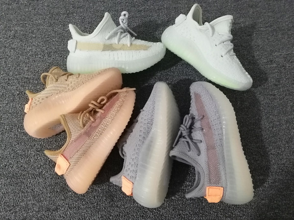 2019 Kanye West Infant 350 V2 Runners True Form Static Clay Hyperspace Kids Running Shoes Children Toddler Trainers boy girl student sneaker