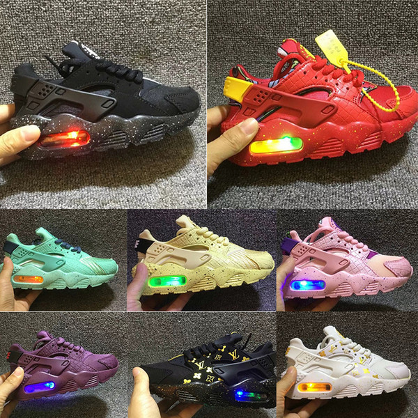 Flash Light Air Huarache Kids Running Shoes Sneakers Infant Children Huaraches huraches Designer Hurache Casual Baby Boys Girls Trainers