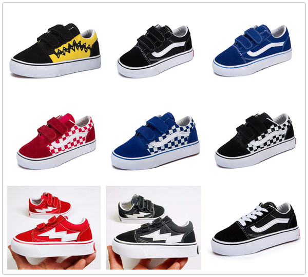 New Revenge x Storm Black Children Casual Shoes Kendall Jenner Ian Connor babay Kids Old Skool boys girls Casual Shoes