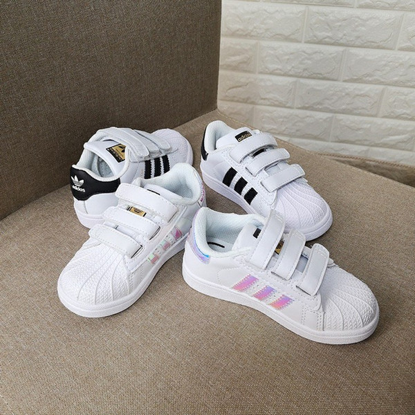 2019 new Brand Shell Head boy girls Sneakers Superstar children Kids Shoes new stan shoes fashion smith sneakers leather sport running shoes